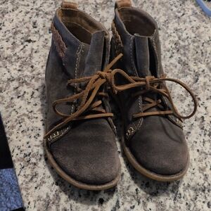 Born Suede Lace-Up Ankle Boots